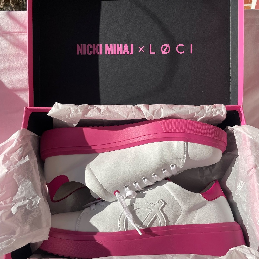 Nicki Minaj x LØCI Pink & White Platform Sneakers | Vegan | Limited Edition